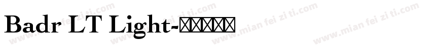 Badr LT Light字体转换